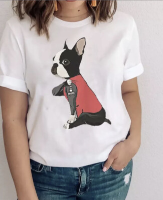 T-SHIRT*FR.BULLDOGGE LADY*COTTON/ELASTHAN HEMD SHIRT BLUSE DAMEN TOP QUALITÄT*L*