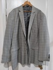 Stacy Adams Suit Jacket Mens 58L Long Black/Orange Striped Blazer Lined Coat