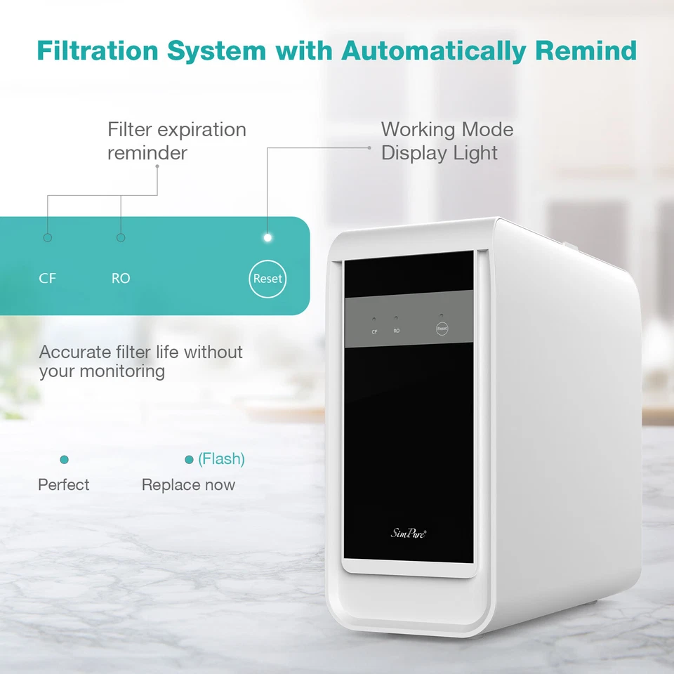 3 Year Set CT RO Water Filter Cartridge Replacement For SimPure Q3-600 RO System - Image 2 of 4