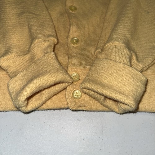 Vintage Christian Dior Cardigan Sweater Size Large Yellow Made In USA - Picture 9 of 16
