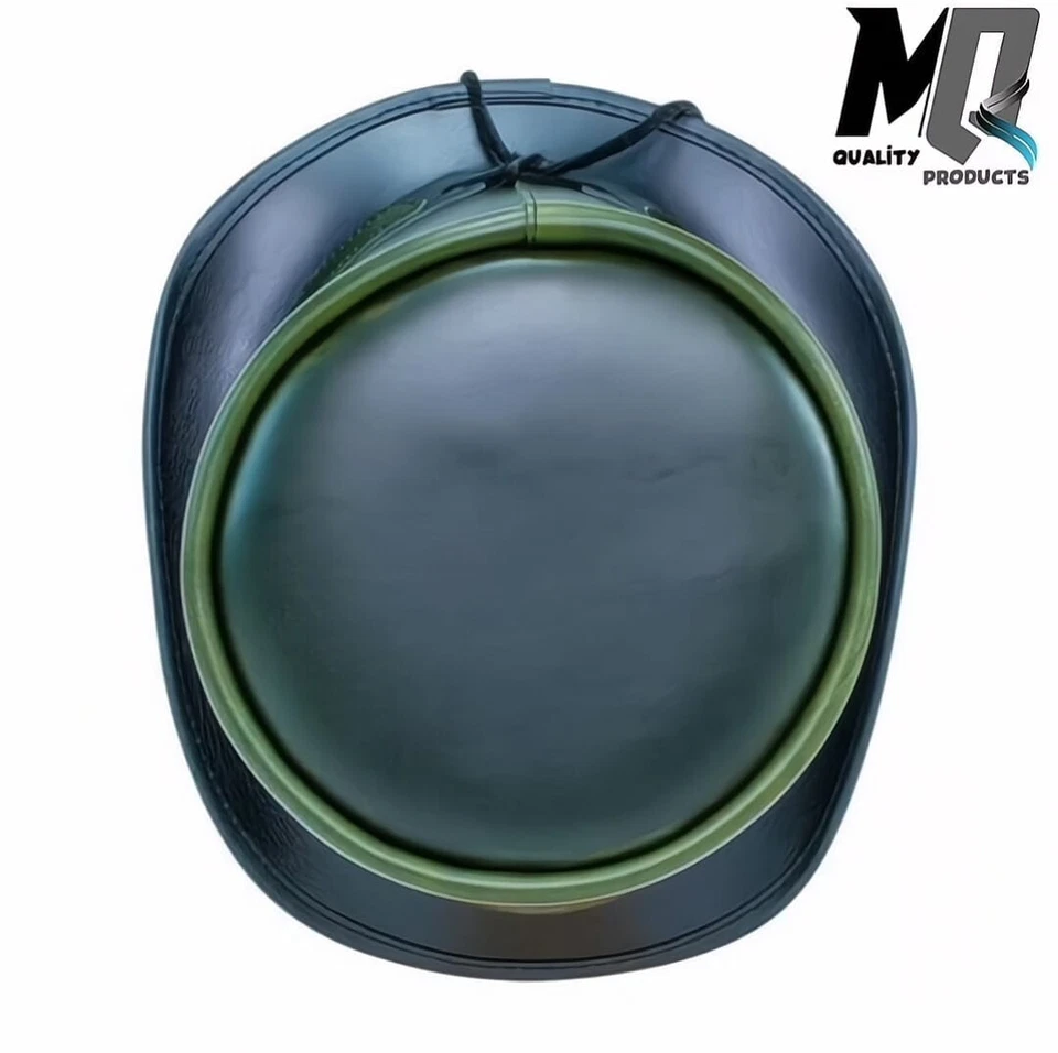 Sombrero de copa de cuero El Dorado gótico sombrero de copa de cuero de vaca Steampunk Deadman Motociclista sombrero de copa Foto 3 de 4