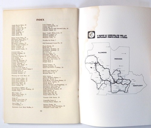 Lincoln Heritage Trail Cookbook by Marian French (1971,Paperback) - Picture 3 of 4