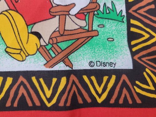 DISNEY MICKEY MOUSE SAFARI CLUB 22x22 BANDANA HANDKERCHIEF SCARF - Picture 3 of 6