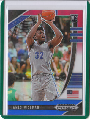 20/21 2020/21 Prizm Draft Picks Red White Blue #42 James Wiseman Warriors 
