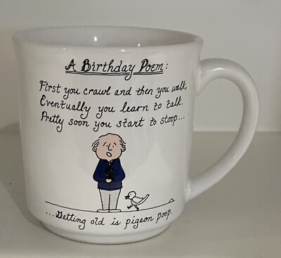 A Birthday Poem Coffee Mug - Recycled Paper Products - Very nice used condition