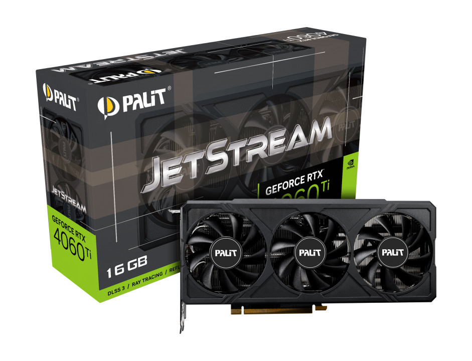 (ほぼ未使用)Palit GeForce RTX 4060 Ti 16GB PALIT GeForce RTX 4060 Ti JetStream 16GB Graphics Card