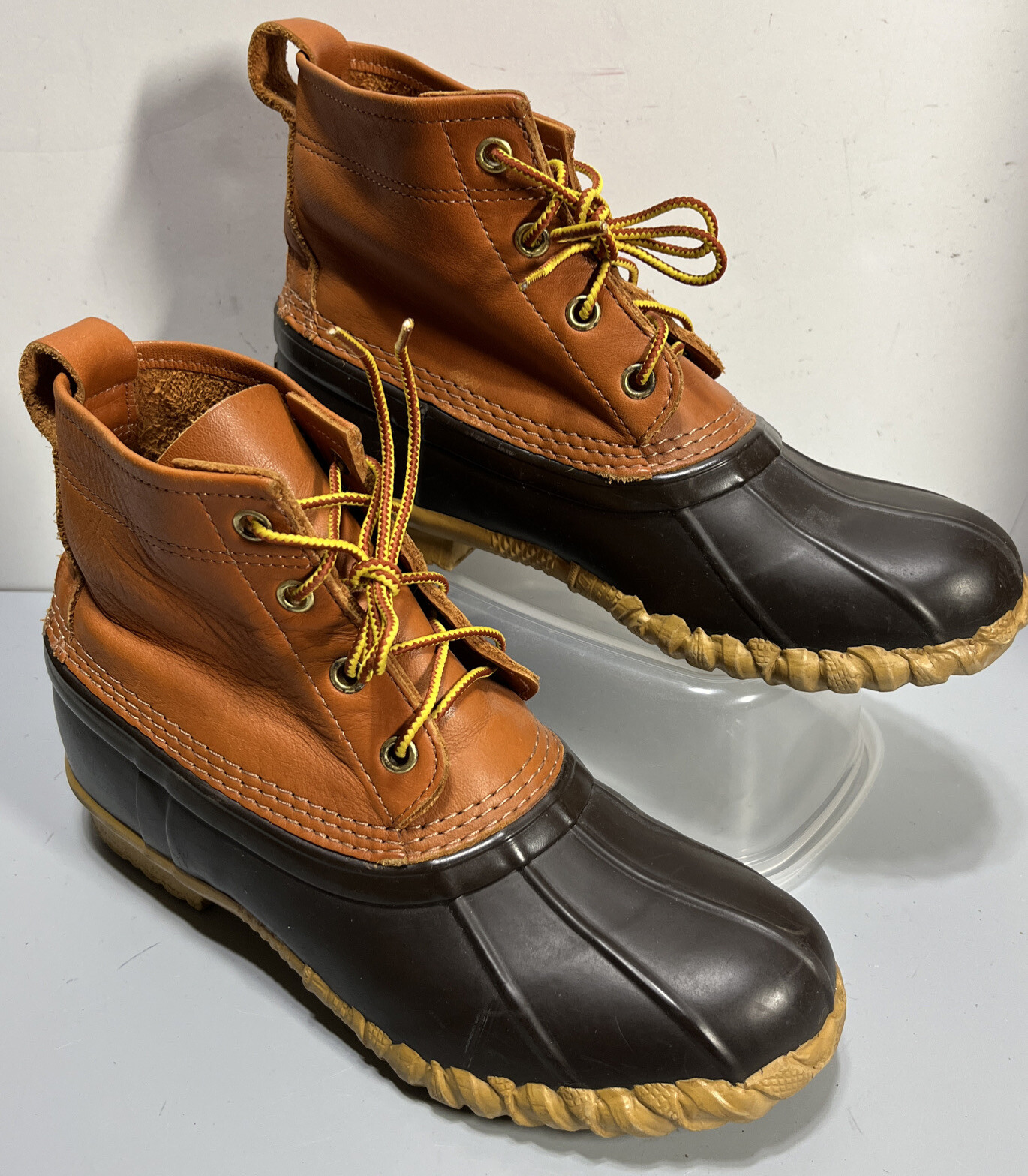 Cabela's Duck Boots Lace Up Leather Rubber Steel Shan… Gem