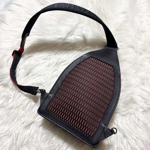 Borsa Christian Louboutin in pelle originale ottime condizioni tracolla nera - Foto 8 di 20