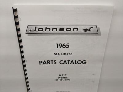 Johnson 1965 Outboard Motor Parts Manual - 6HP CD-22M, CDL-22M