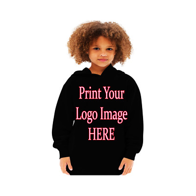 Kids Youth Hoodies Boys Girls Print Your Own Logo Name Image All Sizes Available