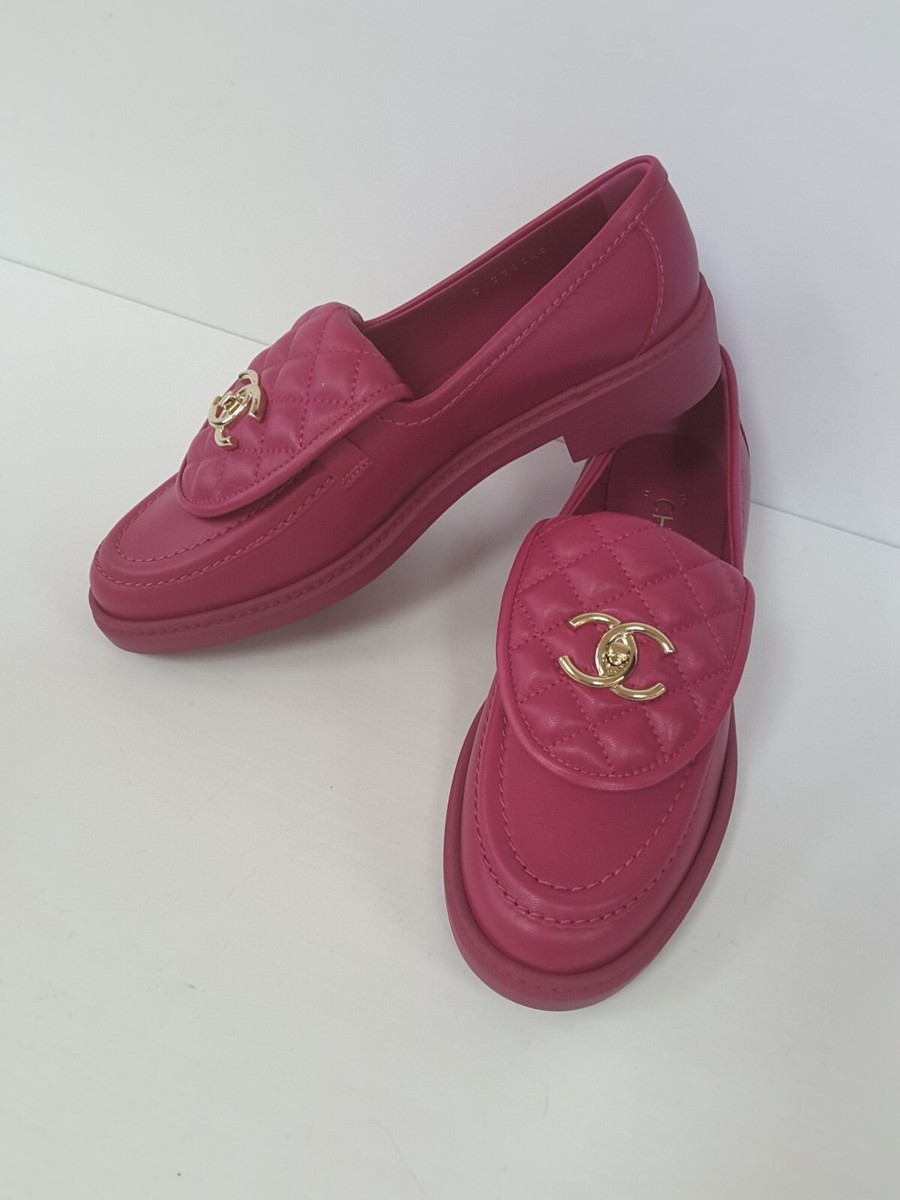Chanel 23S G36646 Fuchsia Quilted Turn lock CC Gold Logo