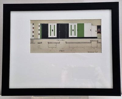 Henri DELACROIX Original 1935 ART DECO ARCHITECTURE POCHOIR Interior Design RARE
