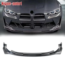 Carbon Fiber V Style Front Bumper Lip Spoiler For 2021-24 BMW G80 M3 G82 G83 M4