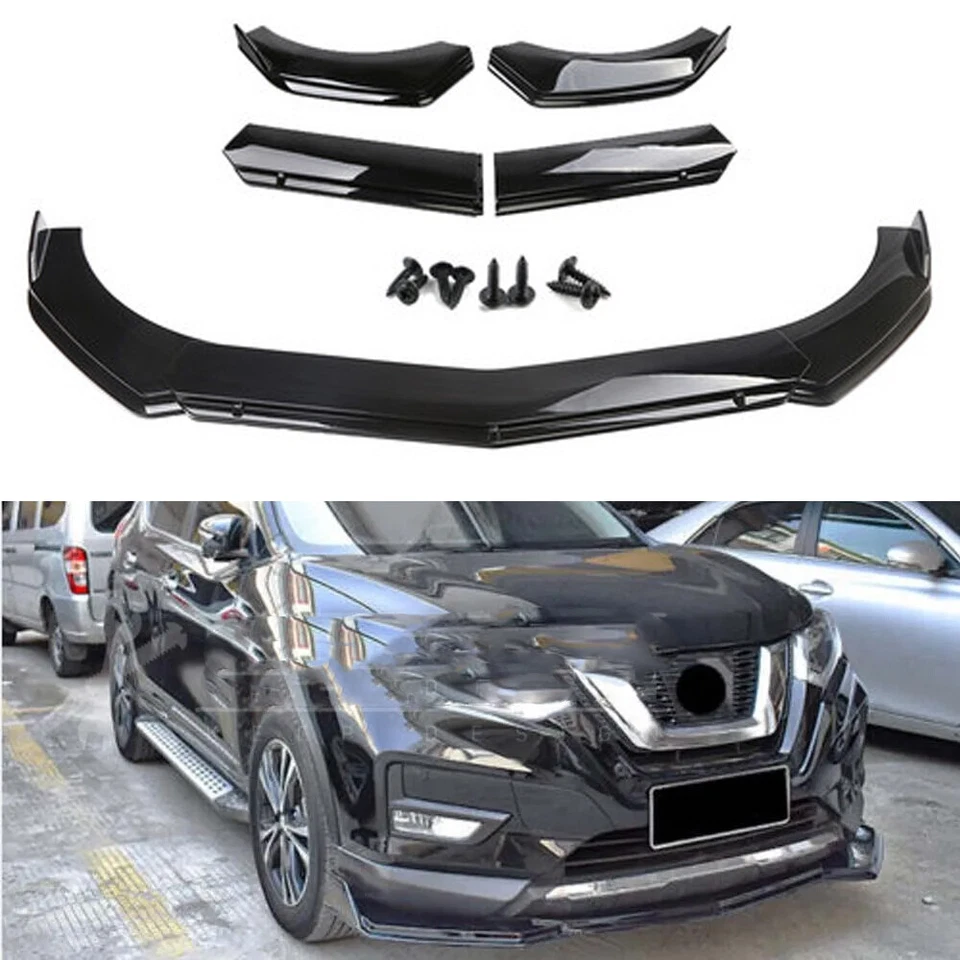 Glossy Black Front Bumper Lip Spoiler Splitter Kit For Chevy HHR 2006-2011 Rods Foto 2 de 4