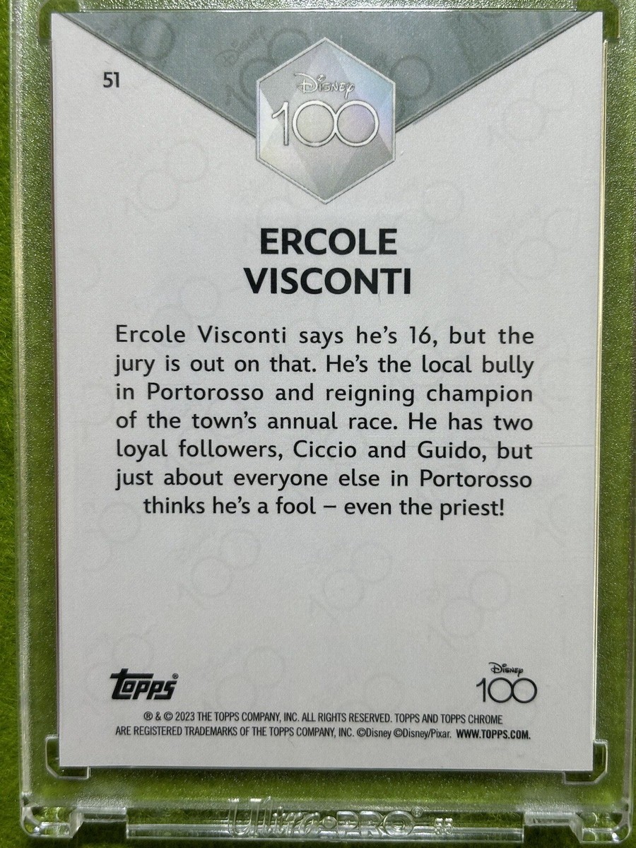 Ercole Visconi Disney 100 PINK REFRACTOR #/399 Card LUCA 2023