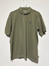 Tommy Bahama Men Size M Green Supima Island Zone Short Sleeve Polo Shirt