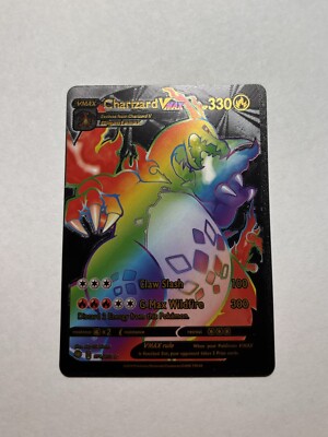Rainbow Charizard VMAX - Black Foil Display Card HP330 074/073 Fan Art NM | eBay Rainbow Charizard VMAX - Black Foil Display Card HP330 074/073 Fan Art NM | eBay