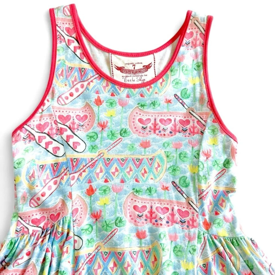 БУМАЖНЫЕ КРЫЛЬЯ Little Skye эксклюзивный каноэ Hi-Low бак Twirl платье девочек 7 бутик - Изображение 4 из 4