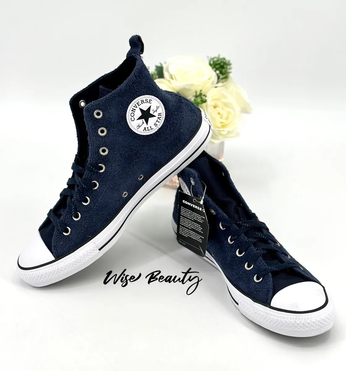 foretage ballet spøgelse Converse Chuck Taylor All Star Hi Top Athletic Shoe Size 12 Sneaker Navy  Suede | eBay