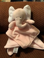 Nuby Signature Collection Elephant Pink Security Buddy White Ears Lovey Plush