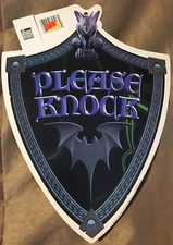 VINTAGE HALLOWEEN PLEASE KNOCK PAPER MAGIC DIE CUT 2 SIDED 14" X 10" 1997