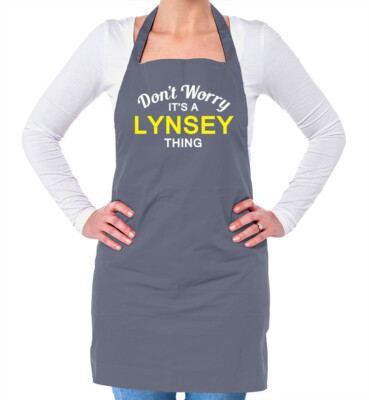 Don't Worry It's a LYNSEY Thing! Unisex Erwachsene Schürze Nachname Wunschname Familie