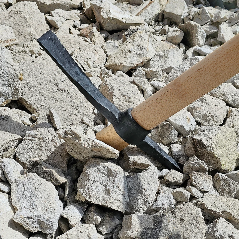 Spitzhacke 1,5 KG mit Stiel Holzgriff 90cm Kreuzhacke Flachhacke Flachspitzhacke - Bild 2 von 4