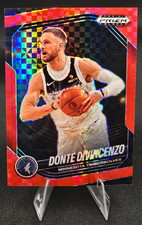 Donte DiVincenzo 2024-25 Prizm Black 01 /75 Red Power FIRST ON #51 Checkerboard