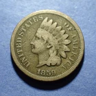 1859  Copper Nickel Indian Cent  Good+