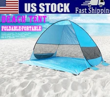 1-3 Person Pop Up Beach Tent Easy Set Up Sun Shelter UV Protection Auto Sunshade