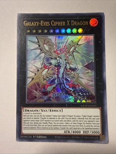 Yugioh Galaxy-Eyes Cipher X Dragon GFTP-EN011 Ultra Rare 1st Edition NM X1