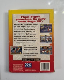 Final Fight CD (Sega CD 1993) Authentic CIB Complete Box Manual w/ Reg. Tested