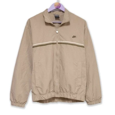 Veste De Pluie Nike Vintage Marron Clair Avec Zip Années 00 - Taille S 173 Homme - Photo 1/4