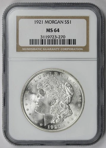 1921 Morgan Dollar $1 MS 64 NGC
