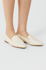 A New Day Women s Hayes Loafer Flats Size 8 Cream Faux Leather Slip-On Shoes
