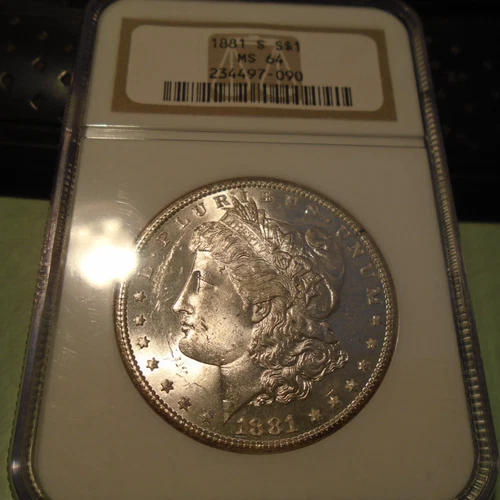 1881-S Morgan Silver Dollar NGC MS64 99% White