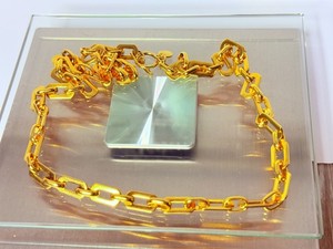 Authentic Mayamar (24K Gold Plated) Chunky Link Paperclip Necklace w/ TOGGLE CLASP 21" NEW