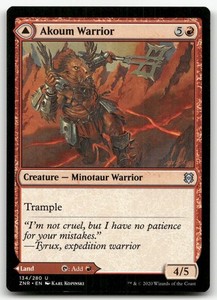 Akoum Warrior // Akoum Teeth 134/280 Uncommon Zendikar Rising MTG