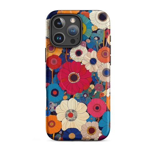 Matte Multicolor Floral Artwork MagSafe® Tough Case for iPhone® - Picture 13 of 13