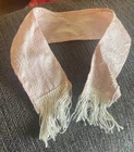 Vintage Barbie Doll Size Pink And White Shawl