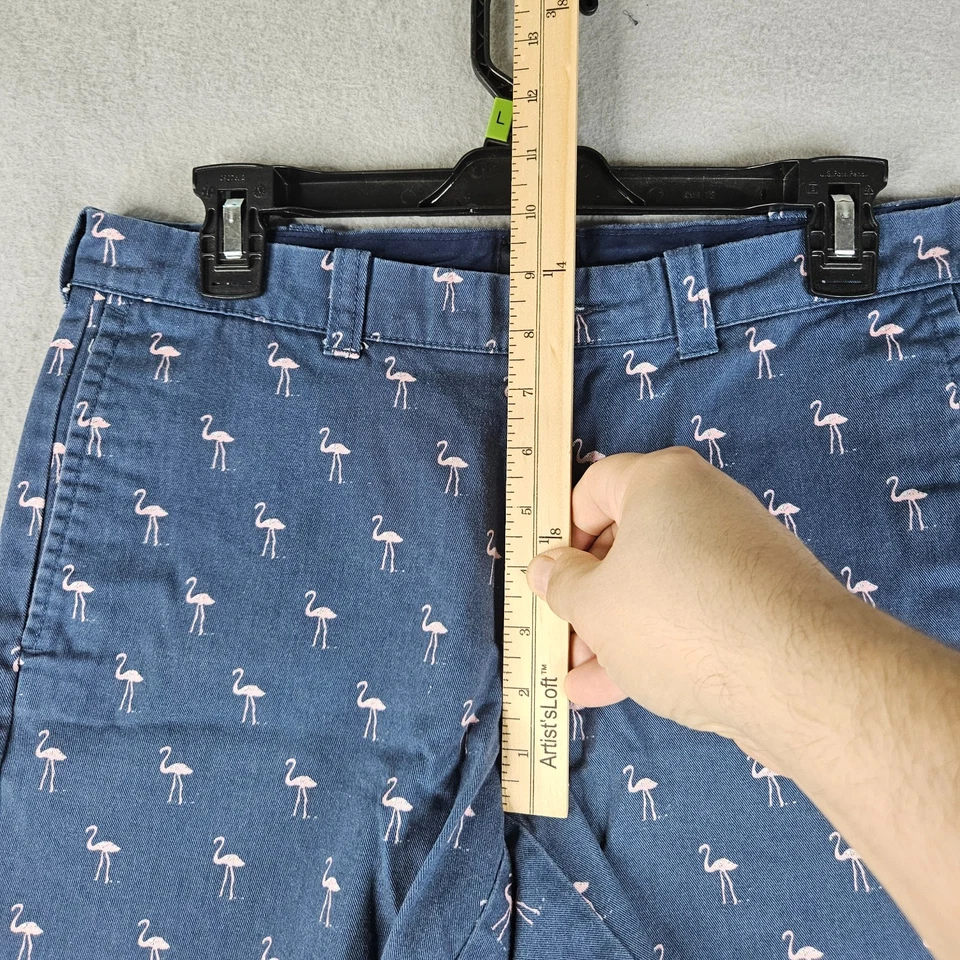 J Crew Gramercy Shorts Mens 30 Blue Flamingo Print Casual Summer Lightweight - Image 4 of 4