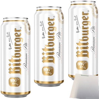 Bitburger Premium Pils Vol. 4,8 % 3er Pack 3x0,5L Dose Einweg Pfand  usy Block