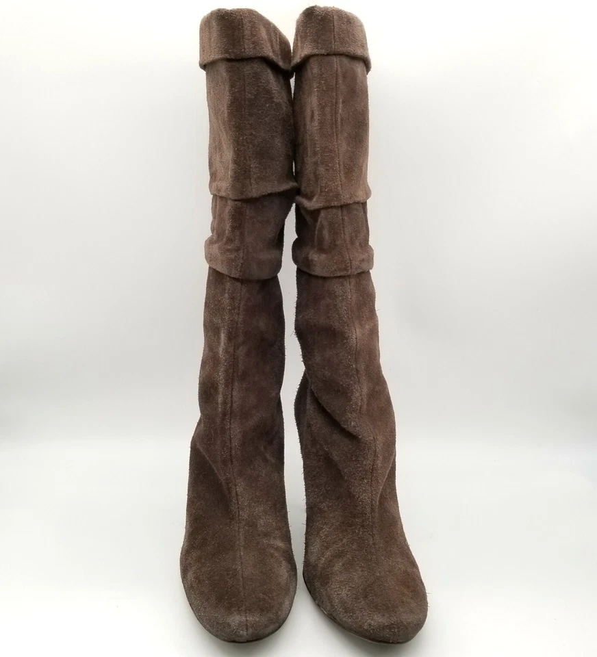 Steve Madden Womens Brown Suede Topazz Heel Pull On Mid Calf Boots Size 7 M - Image 2 of 4