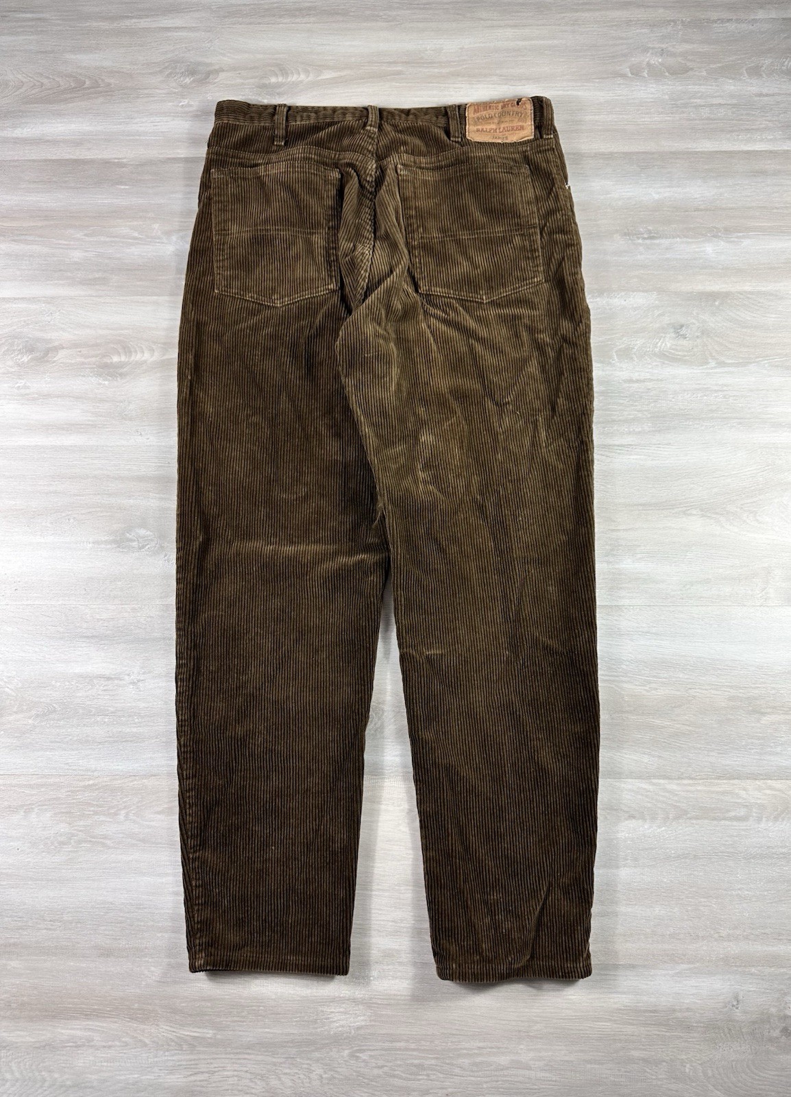 Vintage Polo Country Ralph Lauren Original James Dark Brown Corduroy 34x28