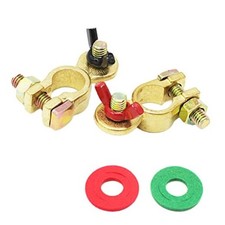 Battery Terminal Connectors Pair of Wing Nut Marine Brass Battery Terminal