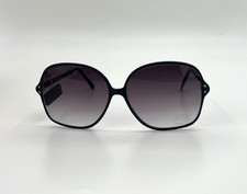 Vintage Black Oval Oversized Metal Sunglasses Maximum UV Protection