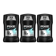 Axe Apollo Anti-Sweat Antiperspirant Deodorant Stick 1.4oz Pack of 3 