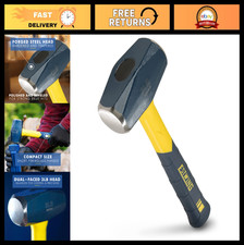 3-Pound Drilling Crack Hammer - USA Made Sledge with Fiberglass Handle & Grip
