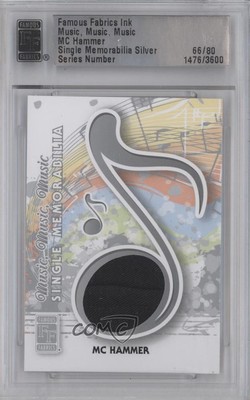2012 Famous Fabrics Ink Music Memorabilia Single Silver 66/80 MC Hammer 1u6