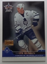 2001-02 Pacific Vanguard Premiere Date Mats Sundin /83 Toronto Maple Leafs
